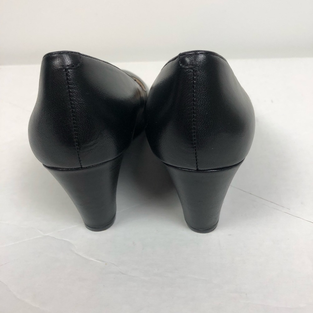 NEW Nine West Black Wispy Round Toe Wedge Heels 6M - Picture 6 of 7
